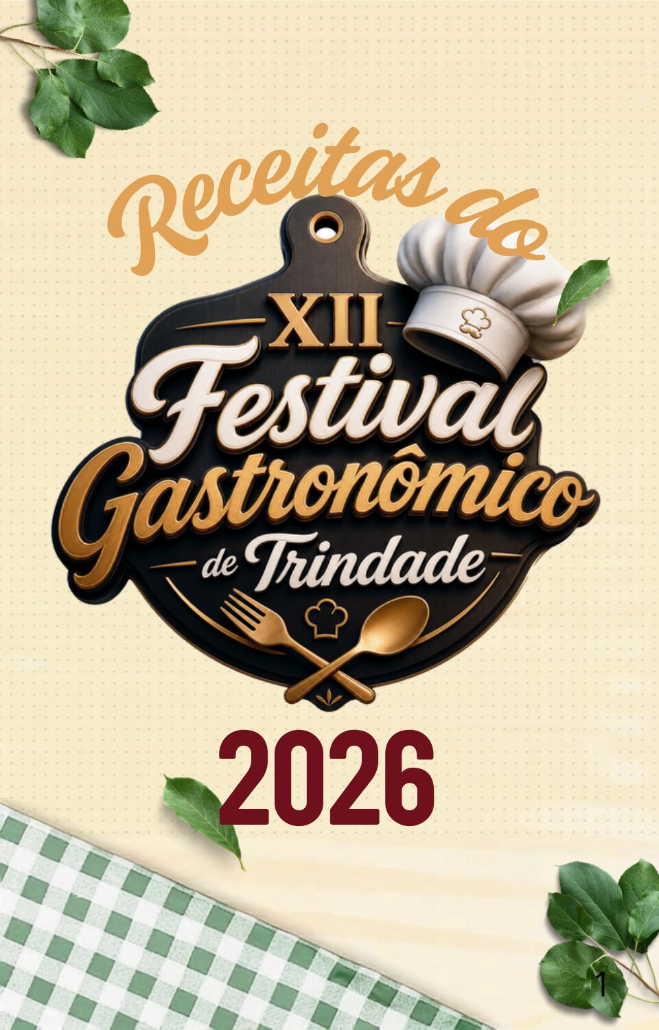 Capa do livro de receitas do XII Festival Gastronômico de Trindade 2026